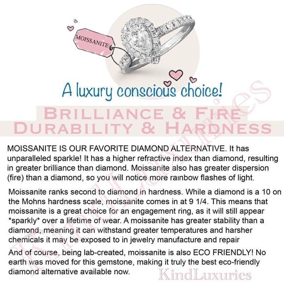 💎116💎 3.5 Ct Moissanite 925 Sterling Silver Heart Pendant Necklace - Picture 5 of 15